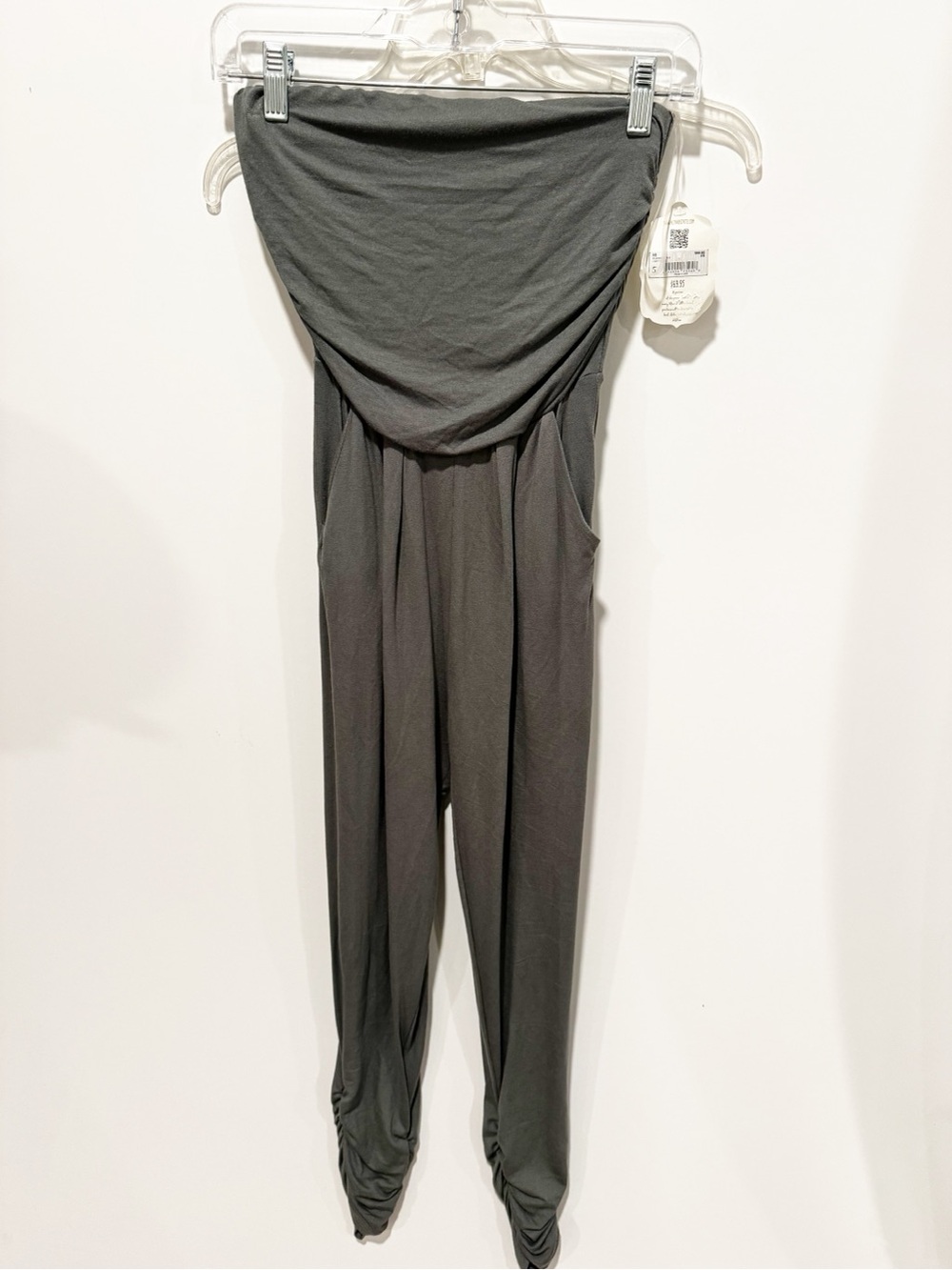 Altar’d State Olive Green Strapless Ruched Romper- NWT